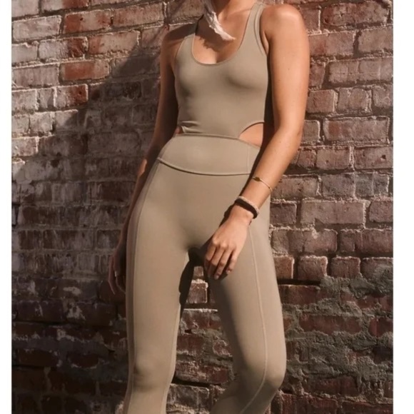 New! Free Movement x Free People Back It Up Jumpsuit Sage 45454 - Picture 2 of 14